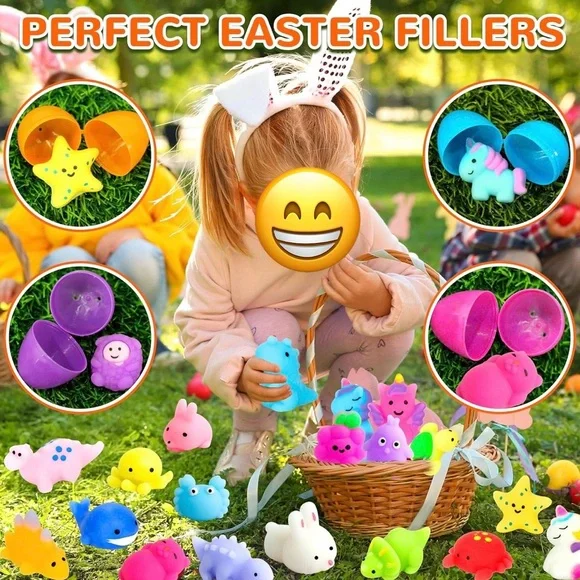 OCTERIC 150-Pack Mochi Squishy Toys – Kawaii Stress Relief Squishies for Kids - Picture 8 of 9